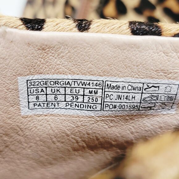 Vionic Georgia Ankle Boots Womens Size 8 Leopard Cheetah Print Calf Hair Studded - Picture 13 of 14